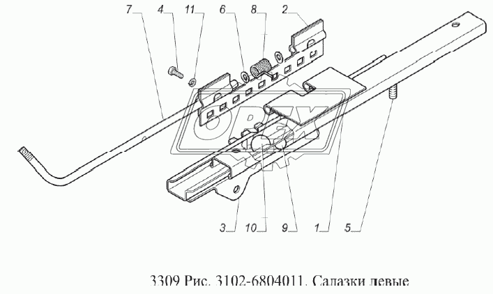 Салазки левые